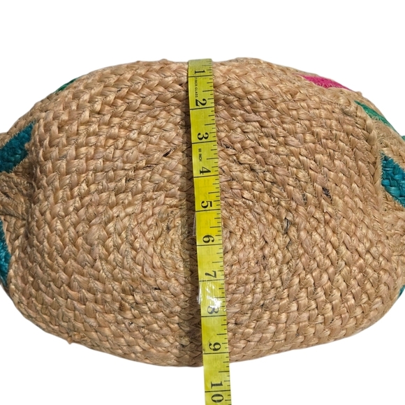 Antik Kraft Colorful Woven  Chevron Jute Tote Bag - Picture 5 of 9